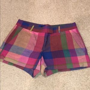 Theory plaid shorts